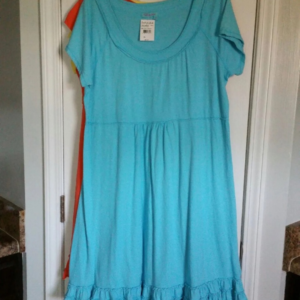 Fresh produce NWT mini shift dress turquoise xl
